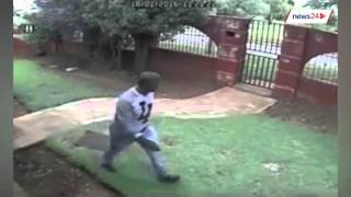 WATCH Four armed men attack Roodepoort home steal car [upl. by Annamaria955]