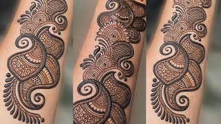 Mehndi Design INDO ARABIC MEHNDI ll DESIGN SIMPLE STYLISH MHANDI ll EASY RAKHI mehandi DESIGN ll [upl. by Nueovas766]