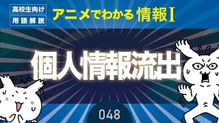 【情報Ⅰ48】個人情報が流出するとどうなる？｜情報１の授業動画【高校・共通テスト対策】プログラミング [upl. by Amarillas]