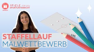 StaffellaufMalwettbewerb  Spiele für den Sportunterricht  Folge 18 [upl. by Annaeiluj]