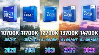 i7 10700K vs i7 11700K vs i7 12700K vs i7 13700K vs i7 14700K  5 Gen Difference [upl. by Liesa72]