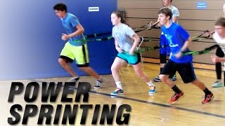 Youth Resisted Speed Training  Speed Harness Drills [upl. by Lemahs]