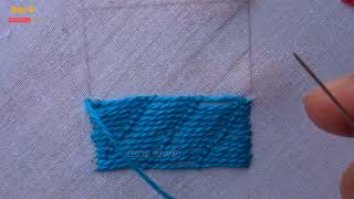 Basic Hand Embroidery Part  40  Bokhara Couching stitch [upl. by Emmet497]