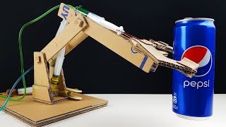 How to Make Hydraulic Robotic Arm from Cardboard [upl. by Nerred695]