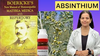 ABSINTHIUM homeopathic mother tincture in Hindi boerickes materia medica [upl. by Ailuj71]