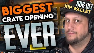 BIGGEST CRATE OPENING IN PUBG MOBILE HISTORY  80000 UC [upl. by Putscher886]