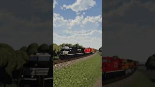 NS 7514 leads a manifest through the grade Roblox RoScale Southline District [upl. by Bechler]