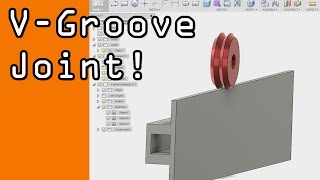 Fusion 360 Joints Tutorial How to model a Vpulley FF42 [upl. by Antoinetta]