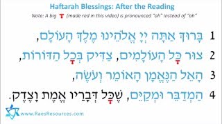 Haftarah Blessings After the Reading Reform  Read  Prayer Karaoke [upl. by Neeneg281]