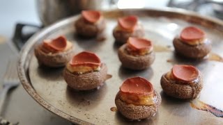 Tostinos Pizza Rolls Recipe TTOD 15  31213 Pizza Stuffed Mushrooms  The Take Out Diet [upl. by Niro]