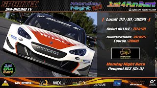 SPORTEC SimRacing TV  MONDAY NIGHT RACE by JUST 4 FUN EVENT [upl. by Sivek]