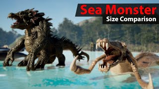 Biggest Sea Monsters size comparison in Cinema and Gaming History [upl. by Shanda]