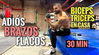 Adiós a los Brazos Flacos 30 Minutos Rutina Para Biceps Fuertes en Casa [upl. by Aiva]