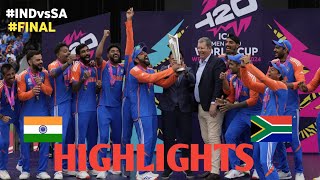 ICC T20 World Cup 2024  India vs South Africa Final Match Highlights  IND VS SA 2024 Highlights [upl. by Paulson]