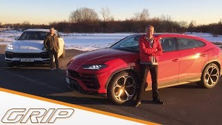 Lamborghini Urus gegen Porsche Cayenne Turbo  Niki Schelle vs Jan Seyffarth  GRIP [upl. by Gavette]