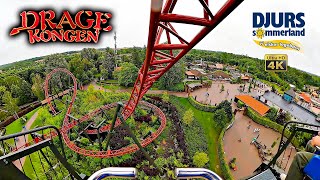 DrageKongen Roller Coaster On Ride Front Seat 4K POV Djurs Sommerland 2023 08 07 [upl. by Hadeehuat161]