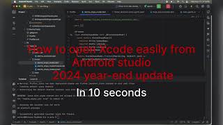 How to open xcode from android studio in flutter project 2024 [upl. by Natika]