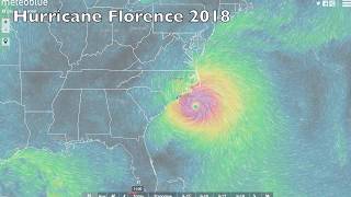 meteoblue  Hurricane Florence [upl. by Giorgio879]