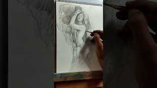 Quick figure drawing shorts shortvideo quickdrawing artlovers sketch [upl. by Nohsreg]