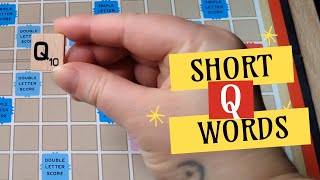 ALL of the 2 3 and 4letter Scrabble words using the letter Q there are 23 [upl. by Arahsak]