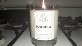 ForeverWick Love Spell Diamond Candle Review and Reveal [upl. by Innis]