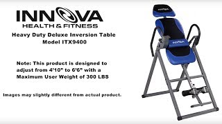 Innova Fitness ITX9400 Inversion Table Installation Guide [upl. by Lutero760]