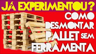 Como desmontar pallet sem ferramenta 🛠🔨 [upl. by Ahsena232]