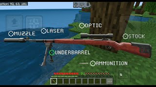 quotNew Projectquot Kar98kampCraftingampAttachment Showcase Minecraft BE 12130 [upl. by Harlen]