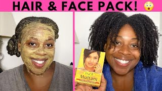 Multani Mitti Hair Pack for Hair Growth  Fullers Earth Best DIY Natural Hair Mask [upl. by Rosdniw]