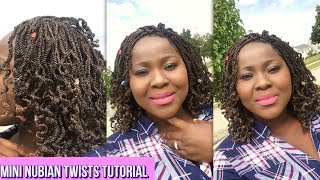 HOW TO DO MINI NUBIAN TWISTS  TUTORIAL [upl. by Zacharie]