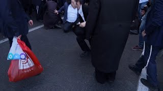 Israeli police detain ultraOrthodox Jewish men protesting military recruitment in Bnei Brak [upl. by O'Mahony]