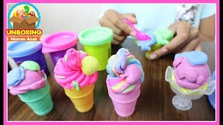 Mainan Anak Play Doh Ice Cream  Play Doh Swirl amp Scoop Ice Cream  How To Make Ice Cream With Toy [upl. by Assenev]