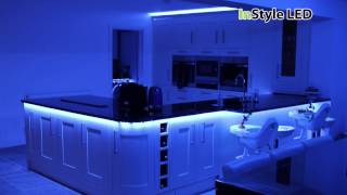 Kitchen amp dining area with feature skylight  LED installation showreel [upl. by Papst]