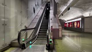 Sweden Stockholm Odenplan Subway Station 1X elevator 2X escalator [upl. by Winny]