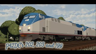 Amtrak P42DCs 202 203 and 199 [upl. by Erdnael48]