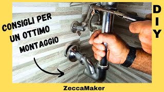 Come Montare il SIFONE del LAVABO TUTORIAL Idraulica FAI DA TE [upl. by Bambie]