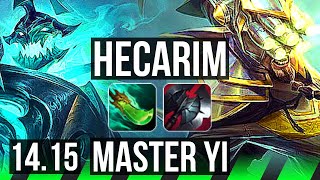 HECARIM vs MASTER YI JGL  Rank 2 Heca 3212 Rank 23  TR Challenger  1415 [upl. by Kcinimod]