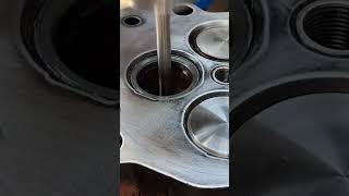 How to Valve Lapping Work engine valve cylinderhead [upl. by Sissy]