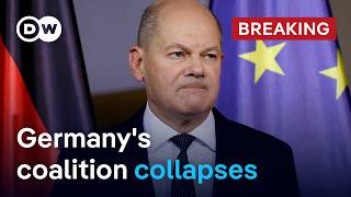 Germanys coalition collapses as confidence vote planned  DW News [upl. by Avie712]