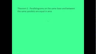 Class 9th Areas of parallelograms and triangles 1 [upl. by Deckert]