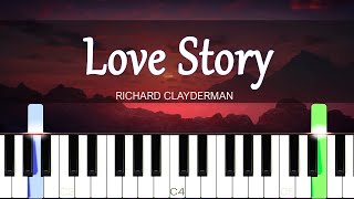 Love Story  Richard Clayderman Piano Tutorial  SHEET MUSIC  MIDI 🔥 [upl. by Olegna]