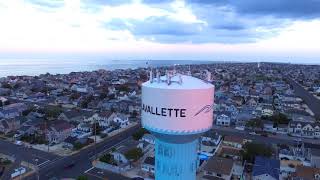 DRONE CAPTURES VIEWS OF LAVALLETTE BEACH AND BARNEGAT BAY [upl. by Cynthla]