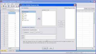 25 Multiple Response Define Variable Set PASW SPSS Statistics v17 video [upl. by Arutnev]