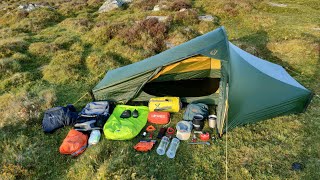 My lightweight hiking set up for 117 miles3 days across Devon Plus Aurora Borealis sighting [upl. by Donetta]