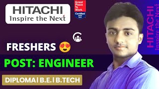 HITACHI New Recruitment 2024। Post  Engineer। Freshers। CTC  52 LPA। Job Vacancy 2024। Jobs 2024 [upl. by Dupin]