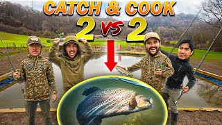 2v2 Wild Game DIY Lure CATCH CLEAN COOK Challenge  DEER vs DUCK vs RACCOON [upl. by Joacimah112]