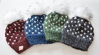 HOW TO KNIT THE FAIR ISLETINY HEARTS BEANIE  CJ Design ♡ [upl. by Bahe817]