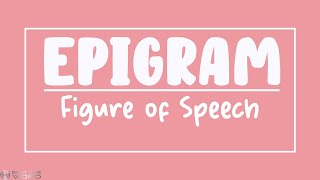 Epigram  Figure of Speech [upl. by Krik875]