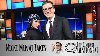 Nicki Minaj Takes The Colbert Questionert [upl. by Fanchon]