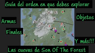 Son Of The Forest Orden de exploración de las cuevas y objetos que que encontraras [upl. by Torin]